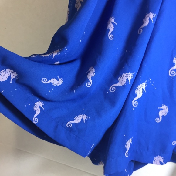 Nanette Lepore L 'Amour Seahorse Romper Blue SZ M - Picture 9 of 13